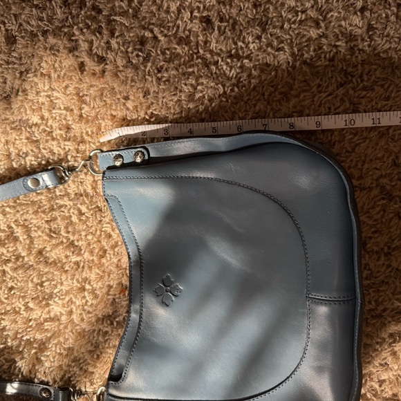 Patricia Nash Slate Blue Leather Shoulder Bag - Picture 11 of 11